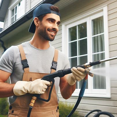 cleaning a family home exterior