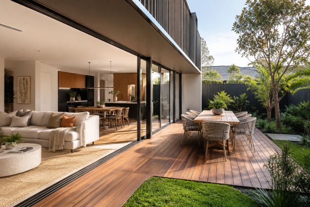 Modern indoor-outdoor living space